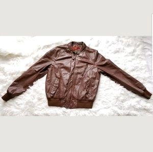 Men's Vintage Jacket Bomber Leather Reed 1970s